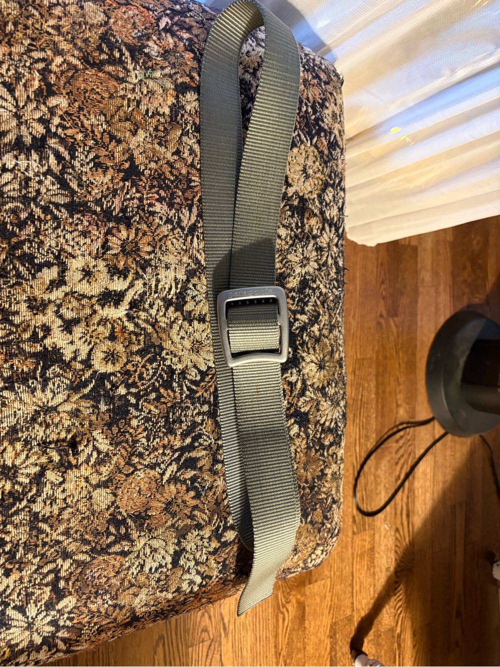 Patagonia Olive Green Webbing Belt with Metal Buckle